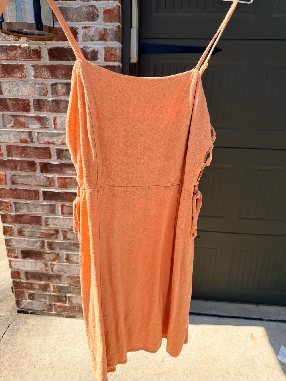 Alter’d State Women's Orange Spaghetti-Strap Summer Dress